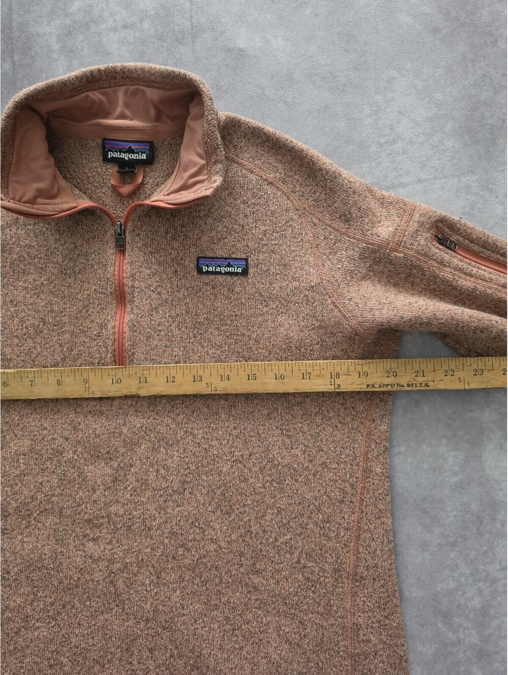 Patagonia Better Sweater 1/2 Zip Fleece Pullover Women's Large Brown Pink Trim. - Picture 5 of 8